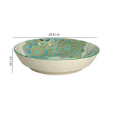 Lemon Tree Blue Ceramic Matte Finish Round Deep Dish Platter – Stylish Serveware for Pasta, Salad & More